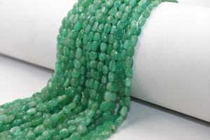 Émeraudes zambiennes naturelles lisses, pierres précieuses en vrac, 4-7 mm, 16 pouces, forme ovale, perles avec poids personnalisable pour la fabrication de bijoux - Product Image 6