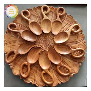 Cuchara de arroz de madera con forma de pez, espátula de madera, cuchara de madera con mango de espárrago, cubiertos de madera con diseño de gato/gatito, juego de cubiertos para niños - CARYLN - Product Image 4