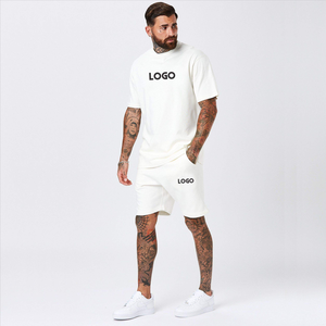 High Quality Custom Streetwear Men Shorts Sets 100% Cotton Fashion Short Set <b>T</b> <b>Shirt</b> & Short Tracksuit - Product Image 5