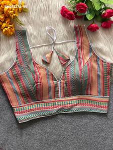 Premium Quality Jacquard with Zari Weaving Design Fully-Stitched <b>Blouse</b> Collection Manufacturer from Surat Indian Supplier - Product Image 4