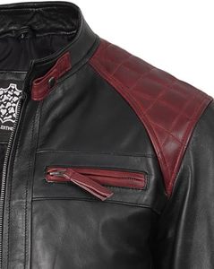 Chaqueta de Motociclista Casual de Piel de Oveja para Hombre, Talla Grande, Cuello Alto, Cierre de Cremallera, Corte Regular, Invierno, Impermeable, Forro Polar - Product Image 3