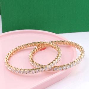 Pulseras Cuadradas de Oro Amarillo de 10k con Diamantes de Moissanita de Calidad de Exportación para Unisex, Pulseras de Moissanita Estilo Hip Hop de la India - Product Image 3