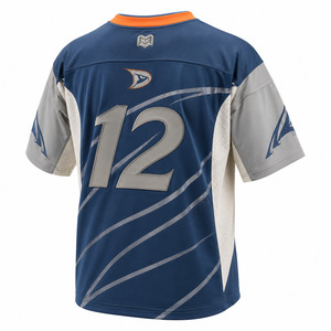 เสื้อฟุตบอลอเมริกันชาย DRAVELLE คอวี แขนสั้น ผ้าตาข่าย โพลีเอสเตอร์ 100% ระบายเหงื่อได้ดี หมายเลขทีมแบบกำหนดเอง - Product Image 4