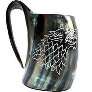 Vente en gros de qualité supérieure artisanat naturel style animal Viking tasse de corne à boire fini à la main et poli Technique pour la bière - Product Image 2