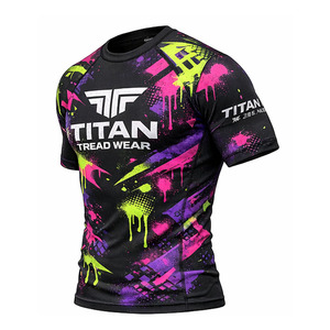 Unisex Rashguard Shirt-Front Logo Quick Dry & Anti-Bacterial Ultimate UV Protection for Swimming <b>Surfing</b> & Outdoor Workouts - Product Image 2