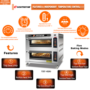Horno Profesional Southstar de 2 Niveles y 4 Bandejas, Horneado Uniforme, Alta Eficiencia <span class=keywords><strong>para</strong></span> <span class=keywords><strong>Panadería</strong></span> con Control Inteligente - Product Image 5