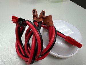 สายไฟทองแดงขนาด 12 เกจ แบบ 2 แบน หุ้มฉนวนพีวีซี พร้อมชุดสายไฟ SP30A สีแดงดำ  ขั้วต่อสายไฟ DC - Product Image 2