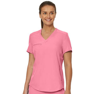 Hauts de Blouse Médicale Femme 2026 en Coton Respirant à Manches Courtes, Col en V, Coupe Ajustée – Vente en Gros - Product Image 2