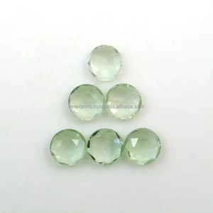 Ametista verde natural de 4 mm, corte rosa, forma de cúpula redonda, cabujón hecho a mano, piedras preciosas sueltas para joyería de fabricante verificado. - Product Image 2