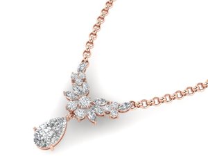REYES Collar de Moissanita de 7.87 Quilates con Certificado GRA en Oro Rosa de 14K, Superventas, para Mujer, Personalizable, Regalo de Boda, Joyería Fina - Product Image 2
