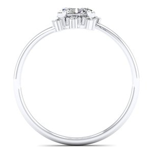 REYES High Quality 14K Gold 0.59 Carat HPHT CVD Lab Grown Diamond Statement <b>Rings</b> For Women Custom Designer Wedding Jewelry - Product Image 4