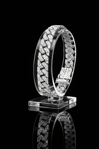 Luxury Premium Fashion Statement Jewelry <b>Iced</b> Out Hip hop Diamond <b>Chain</b> Bracelet 10KT 14KT Gold VS1 VS2 Clarity H-I Color - Product Image 2