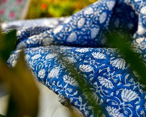 Indian Floral Block Print 300tc Pure Cotton Handcrafted Reversible Bedding <b>Set</b> Bohemian Style Washable Breathable Sustainable - Product Image 4