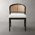 Silla de Comedor Moderna, Sólida, con Acabado Negro Desgastado, Tapicería de Lino, Resistente, para Bodas, Hoteles, Escuelas, Parques, Hogar y Oficina - Product Image 3