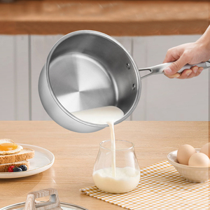 High Quality Stainless Cooking Sauce Pan With Strong Handle For Daily Home Kitchen Activities - Product Image 6