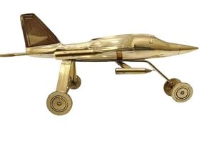 Modelo Decorativo de Avión de Latón, Estilo Vintage, Avión de Combate, Pieza de Exhibición - Product Image 3