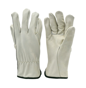 HOLY SIGNS INTERNATIONAL Leather Safety Gloves Full Smooth Texture Elastic Wristlet Cuff Anti-Slip Durable General Purpose - Product Image 6