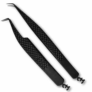 Pinzas de Precisión para Pestañas de Acero Inoxidable con Punta Suave y Agarre Texturizado para una Aplicación Precisa - Product Image 4