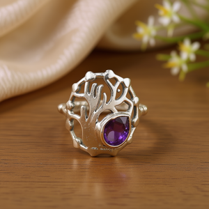 Bague de mode en améthyste de 2,8 grammes - Product Image 3