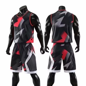 Uniforme de Baloncesto Sublimado Personalizado, Conjunto de Camiseta de Secado Rápido, Pantalones Cortos Deportivos Transpirables sin Mangas, Ropa de Entrenamiento para Exteriores - Product Image 1