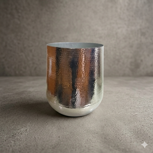 Bronze Finished Metal Vases Hammered Decorative <b>Table</b> Centerpiece Home Living Room Wedding Party Decoration - Product Image 5