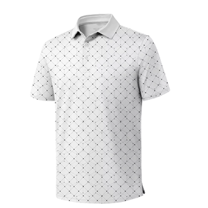 Chemises de golf pour hommes de haute qualité, motifs personnalisés, hauts de golf pour tournois, manches courtes, chemise pour hommes à 3 boutons - Product Image 1