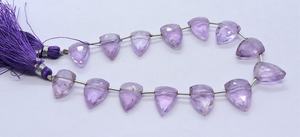 Perles d'améthyste rose naturelle facettées en forme de triangle 8x12-9x13MM, perles de pierres précieuses d'améthyste rose de 8 pouces pour la fabrication de bijoux en gros - Product Image 6