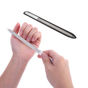 Lime à ongles professionnelle mini double face en acier durable, grain 100/180, pour manucure/pédicure, motif droit - Product Image 5