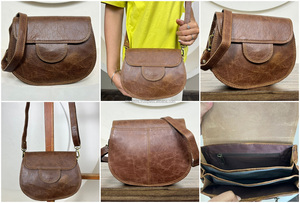 Vintage Genuine Leather Crossbody Bag for Women <b>Small</b> Shoulder Purse Classic Flap Design Everyday Travel Stylish Brown Handbag - Product Image 3