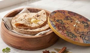 <b>Wooden</b> Spice Jar Set With Floral Painted Lid 8 <b>Piece</b> Traditional Kitchen Storage Container - Product Image 3