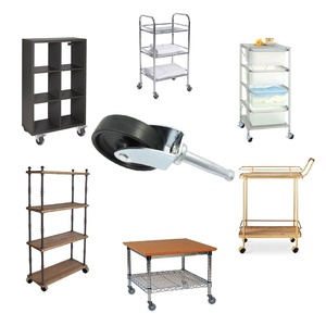 50mm Swivel Grip Neck Stem Casters <b>Wheel</b> Versatile <b>for</b> Hospital School Bathroom Warehouse Gym Living Room Dining Kitchen - Product Image 6