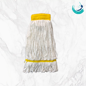 KSR High Quality Cotton Bleach White Yarn Kentucky <b>Mop</b> Heads with 2" Colour Top Band for Floor Cleaning System Looped End - Product Image 5