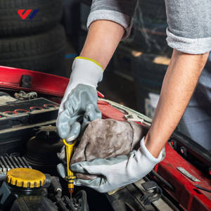 Gants en nitrile de calibre 13, entièrement enduits de nitrile gris, avec doublure en polyester blanc, gants de travail de sécurité enduits de nitrile - Product Image 3