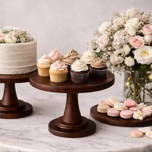 Support à gâteau réglable en bois, écologique et fait main, pour boulangeries et événements - Product Image 1