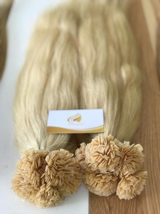 Envío mundial MOQ 100 gramos cutícula alineada puntas de queratina virgen máquina de I-U-V trama doble cabello Remy de alta calidad Vietnam - Product Image 3