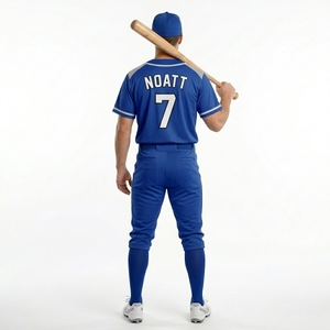 เสื้อเบสบอลทีมฝึกซ้อมแบบเต็มตัว กระดุมติดเต็มตัว ระบายอากาศได้ดี ไซส์ใหญ่พิเศษ ทรงยืดหยุ่น  แบบซับลิเมชั่น - Product Image 4