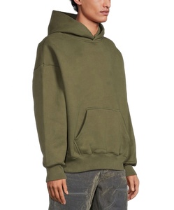 Sweat à capuche personnalisé 50% coton 50% polyester 300g polaire hiver OEM logo imprimé grande taille pour hommes marque privée anti-rétrécissement coupe régulière - Product Image 4