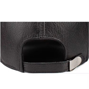 2026 Custom Logo High Quality <b>Waterproof</b> Premium Men Women Winter Autumn Outdoor Leather Baseball <b>Caps</b> - Product Image 3