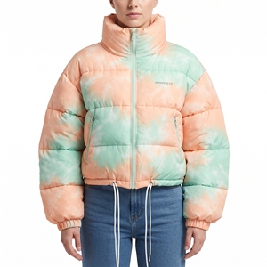 Women's Hooded Sublimation Puffer Coat Waist <b>Belt</b> Quilted Winter Jacket Warm Padded Outdoor Fashion Casual Outerwear New Designs - Product Image 5
