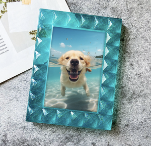 Creative Modern Resin <b>Photo</b> <b>Frame</b> with Flower Grinding Surface Sturdy From India - Product Image 4