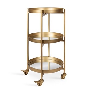 Metal And Glass 2 Tier Serving <b>Trolley</b> Fancy Design Customized Size Food Serving <b>Trolley</b> With Exclusive Quality - Product Image 3