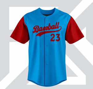 Jersey de béisbol de alta calidad con botones, sublimado, 100% poliéster, unisex. - Product Image 1