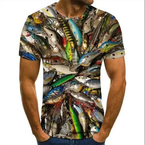 Camisetas Deportivas de Pesca, Estilo Simple, Verano, Casual, Aire Libre, Fitness, Manga Corta, Impresión Digital, 100% Poliéster, UPF 50, Secado Rápido - Product Image 2