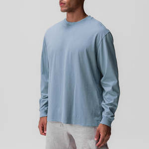 Camiseta Oversize de Manga Larga para Hombre, 100% Algodón, Corte Holgado, Sostenible, al Mejor Precio - Product Image 4