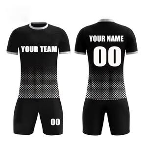 Uniforme de Fútbol Personalizado para Hombre, Conjunto Deportivo Transpirable de Secado Rápido, Manga Corta, Cuello Redondo, Poliéster/Algodón Sólido de 180g - Product Image 6