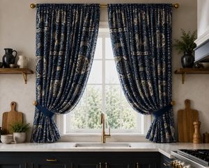 Luxury Elephants And Deer Velvet Blackout Curtain Each Panel Art Nouveau Inspired <b>Window</b> Treatment Soft Decorative Wildlife - Product Image 3