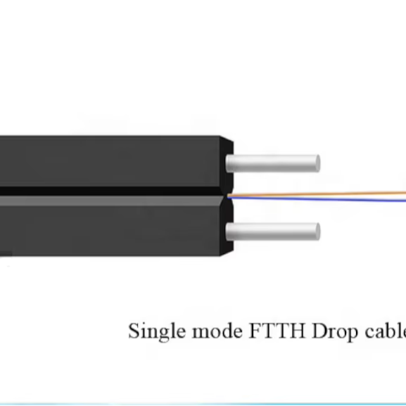 FTTH Outdoor Drop Cable GJYXCH Fiber Optic Cable Steel Conductor