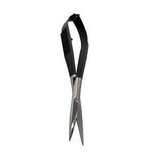 Ciseaux à ongles de qualité professionnelle, en acier inoxydable, courbés, tranchants, pour la précision, coupe-cuticules, manche en acier pliable simple - Product Image 2
