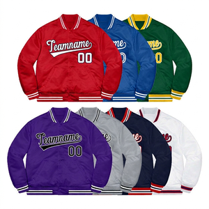 Blouson universitaire vintage brodé personnalisé avec logo OEM, style streetwear décontracté, à bouton unique, avec patchwork et fourrure, idéal pour l'hiver - Product Image 3