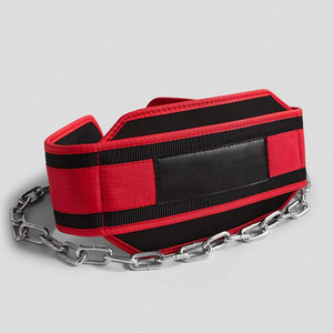Premium Custom Dip <b>Belt</b> with Chain Heavy Duty <b>Weight</b> Lifting <b>Belt</b> Adjustable Gym Fitness Training Support - Product Image 1